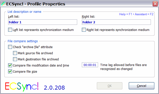 ECSync! · Profile Properties